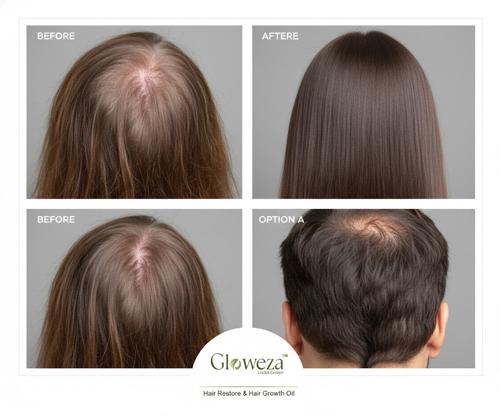 Gloweza Hair Oil for Hair Growth and Fall Control, Ayurvedic, Tea Tree Scent - 100ml