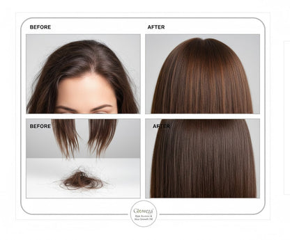 Gloweza Hair Oil for Hair Growth and Fall Control, Ayurvedic, Tea Tree Scent - 100ml